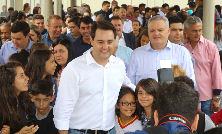 |Governador Carlos Massa Ratinho Júnior inaugura em Guarapuava a nova sede do Colégio Estadual Pedro Carli  -  Guarapuava, 04/04/2019  -  Foto: Jaelson Lucas/ANPr