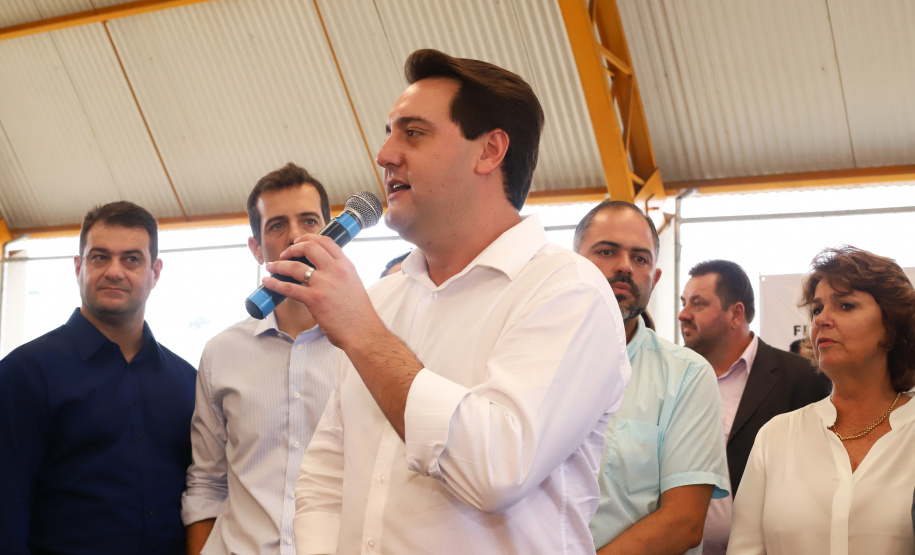 O governador Carlos Massa Ratinho Junior inaugurou nesta quinta-feira (4), em Guarapuava, região central do Paraná, as novas sedes dos colégios estaduais Leni Marlene Jacob e Professor Pedro Carli.  Foto: Rodrigo Felix Leal/ANPr