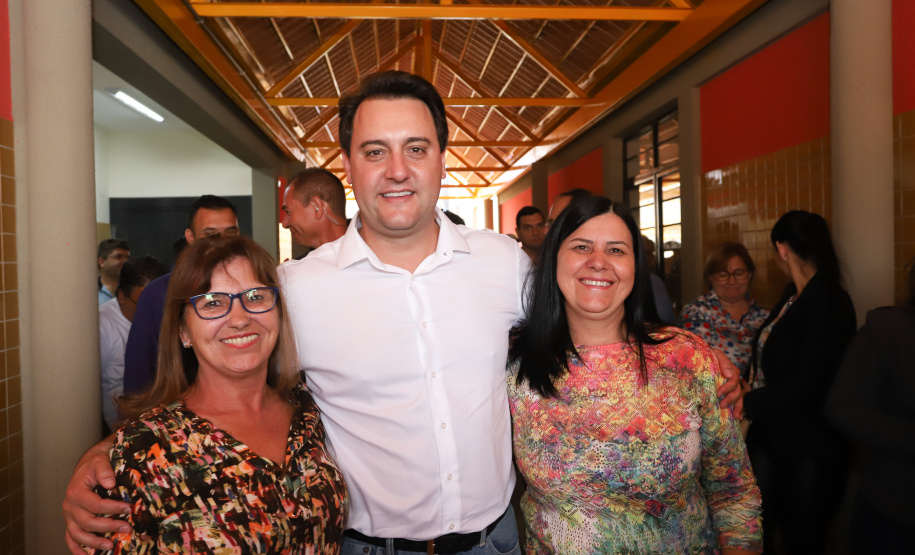 O governador Carlos Massa Ratinho Junior inaugurou nesta quinta-feira (4), em Guarapuava, região central do Paraná, as novas sedes dos colégios estaduais Leni Marlene Jacob e Professor Pedro Carli.  Foto: Rodrigo Felix Leal/ANPr