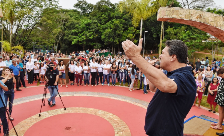 O secretário do Desenvolvimento Sustentável e Turismo, Márcio Nunes, participou, no último sábado (06), da reinauguração do Bosque Municipal "André Ricardo da Silva", em Terra Boa. Durante o evento também houve ações do Programa "Educação Ambiental para Bacias Hidrográficas"  -  Terra Boa, 06/04/2019  -  Foto: Dênis Ferreira Netto/SEDEST