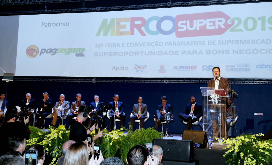 Governador Carlos Massa Ratinho Júnior abre a Mercosuper 2019 -  38ª Feira e Convenção Paranaense de Supermercados  -  Pinhais, 09/04/2019  -  Foto: Gilson Abreu/ANPr
