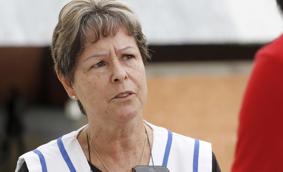Marlene Ruske, professora de Geografia do Colégio Estadual Barão de Antonina, em Rio Negro.Rio Negro, 13-03-19.Foto: Arnaldo Alves / ANPr.