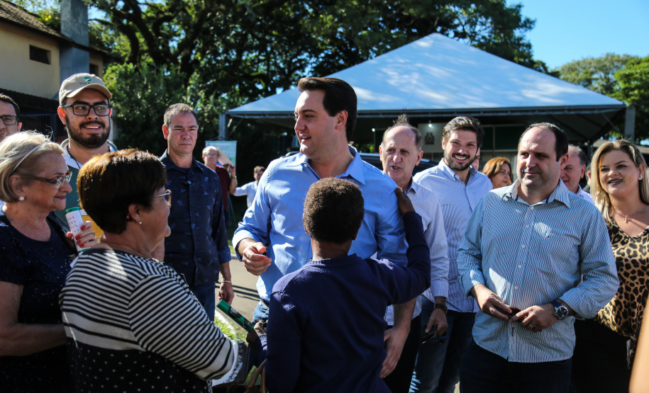 O governador Carlos Massa Ratinho Junior participa de coletiva na Expolondrina nesta quarta-feira (10). Londrina, 10/04/2019 - Foto: Geraldo Bubniak/ANPr