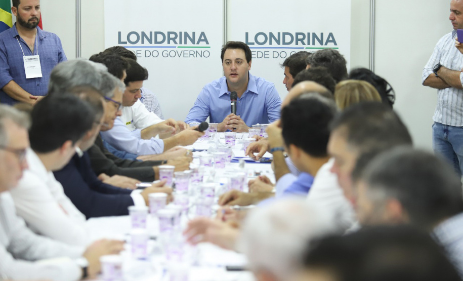 Governador Carlos Massa Ratinho Junior durante reunião com a equipe de governo. Londrina 11/04/2019. Foto: Rodrigo Felix Leal/ANPr