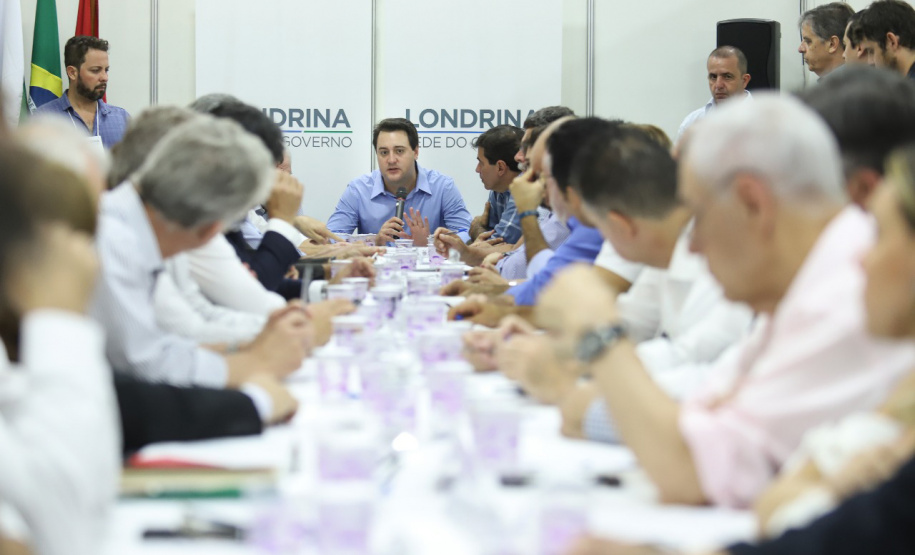 Governador Carlos Massa Ratinho Junior durante reunião com a equipe de governo. Londrina 11/04/2019. Foto: Rodrigo Felix Leal/ANPr