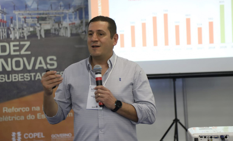 A Copel vai investir R$ 227 milhões em obras e novos empreendimentos somente na região Norte do Estado. O número foi apresentado pelo presidente da Copel, Daniel Pimentel Slaviero, e pelo diretor de Distribuição, Maximiliano Orfali (foto), em reunião com empresários nesta quinta (11), em Londrina.  -  Londrina, 11/04/2019  -  Foto: Divulgação Copel