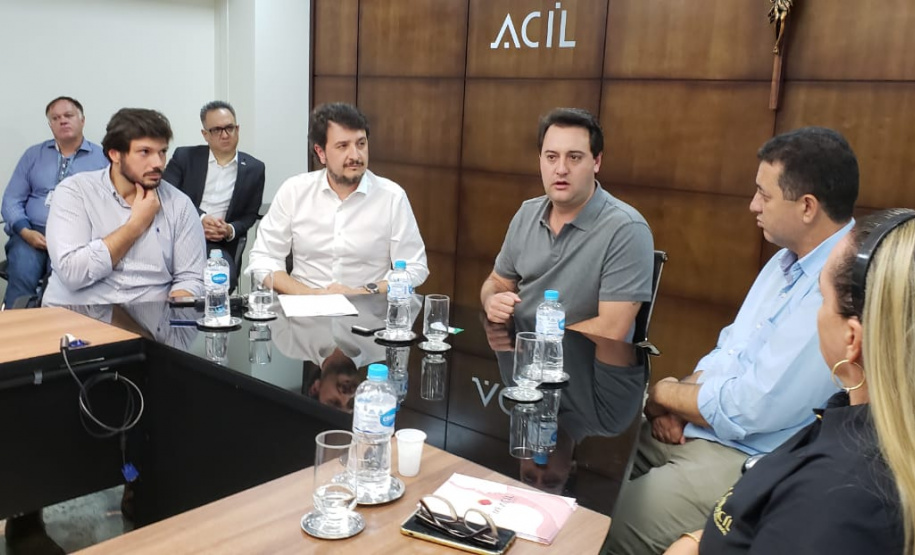 O governador Carlos Massa Ratinho Junior destacou nesta sexta-feira (12), em reunião na Associação Comercial e Industrial de Londrina (Acil), que o Governo planeja transformar o município e a região Norte em um polo de inovação em agritech (tecnologia aliada ao agronegócio). Foto: Rodrigo Felix Leal/ANPr