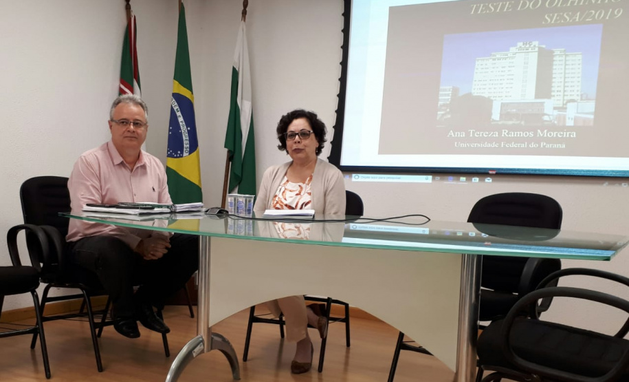 A SESA promoveu hoje (15) evento de atualização sobre prevenção da cegueira para servidores de todas as Regionais de Saúde. Abril é considerado como mês da conscientização da população sobre a prevenção das doenças que atingem a visão - Curitiba, 15/04/2019 - Foto: Divulgação SESA