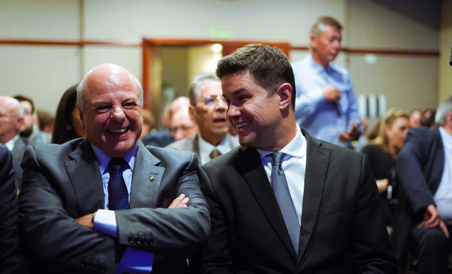 As principais ações e os resultados dos primeiros 100 dias de governo foram apresentados pelo chefe da Casa Civil do Paraná, Guto Silva, a empresários e lideranças do Estado, em evento realizado pelo Instituto Democracia e Liberdade (IDL), nesta terça-feira (16), em Curitiba. Foto: Casa Civil