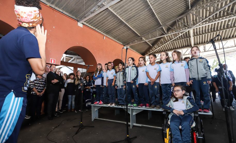 O governador Carlos Massa Ratinho Junior e o ministro da Cidadania, Osmar Terra, lançam o programa Criança Feliz . Curitiba, 18/04/2019 - Foto: Rodrigo Felix Leal/ANPr
