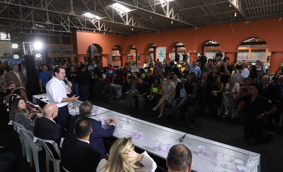 O governador Carlos Massa Ratinho Junior e o ministro da Cidadania, Osmar Terra, lançam o programa Criança Feliz . Curitiba, 18/04/2019 - Foto: Rodrigo Felix Leal/ANPr