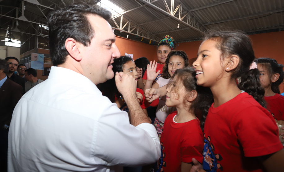 O governador Carlos Massa Ratinho Junior e o ministro da Cidadania, Osmar Terra, lançam o programa Criança Feliz . Curitiba, 18/04/2019 - Foto: Rodrigo Felix Leal/ANPr
