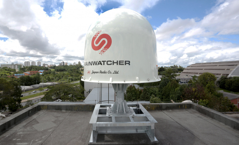 O radar meteorológico Banda X vai monitorar a Região Metropolitana de Curitiba a partir de março, fornecendo dados, minuto a minuto, para ações de prevenção de desastres naturais