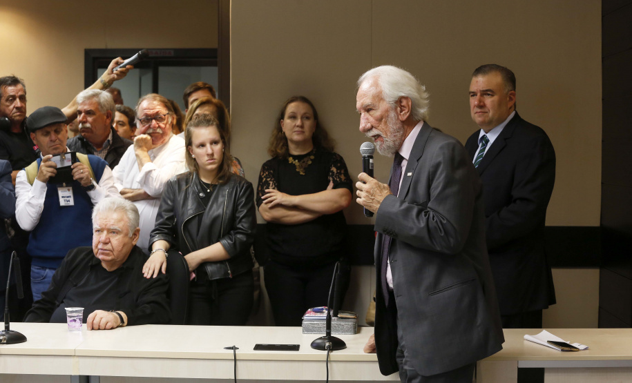 O governador em exercício Darci Piana participa da homenagem a ex-primeira dama do Paraná, Fani Lerner.Curitiba, 23-04-19.Foto: Arnaldo Alves / ANPr.