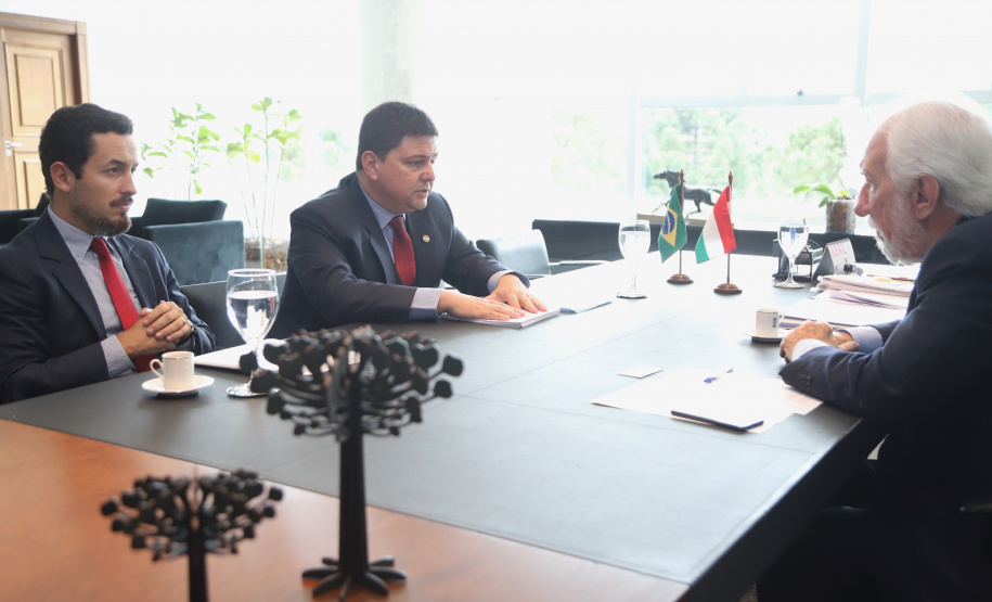 Governador em exercício Darci Piana recebe o cônsul honorário da Hungria em Curitiba, Marco Aurélio Schetino de Lima. - Curitiba, 24/04/2019 - Foto: José Fernando Ogura/ANPr