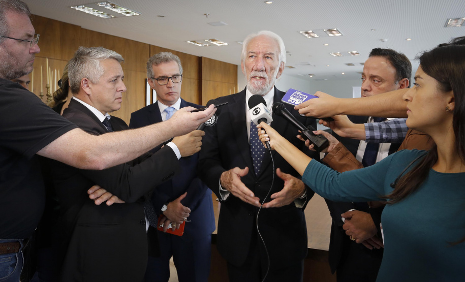 Coletiva de imprensa com o vice-governador Darci Piana.  -  29/04/2019  -  Foto: Arnaldo Alves/ANPr