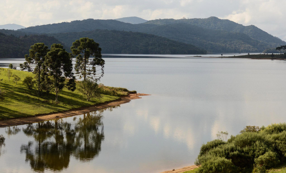 Barragem do Piraquara, manancial de abastecimento da Região Metropolitana. Foto: Sanepar