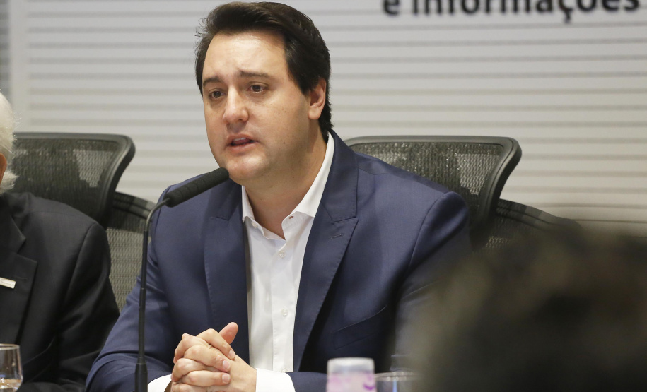 Governador Carlos Massa Ratinho Júnior durante reunião com a equipe de governo.Curitiba, 07-05-19.Foto: Arnaldo Alves / ANPr.