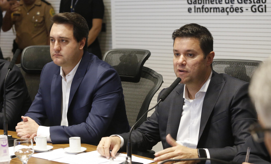 Governador Carlos Massa Ratinho Júnior durante reunião com a equipe de governo.Curitiba, 07-05-19.Foto: Arnaldo Alves / ANPr.