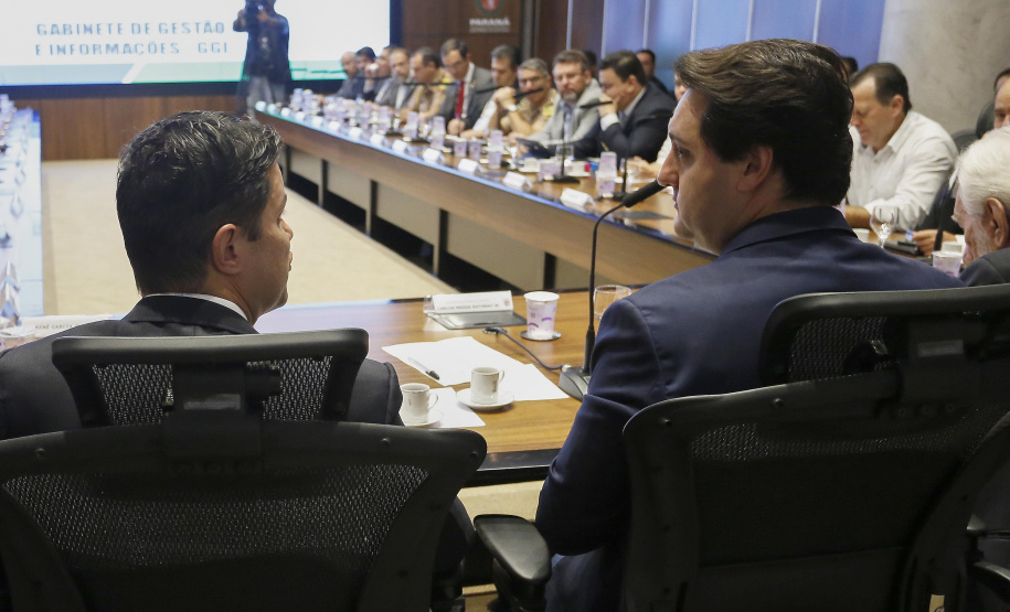 Governador Carlos Massa Ratinho Júnior durante reunião com a equipe de governo.Curitiba, 07-05-19.Foto: Arnaldo Alves / ANPr.