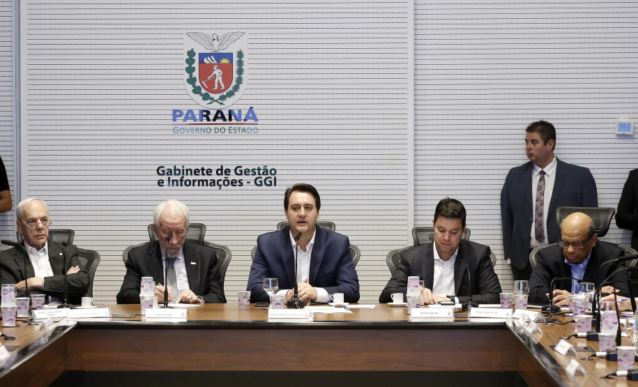 Governador Carlos Massa Ratinho Júnior durante reunião com a equipe de governo.Curitiba, 07-05-19.Foto: Arnaldo Alves / ANPr.