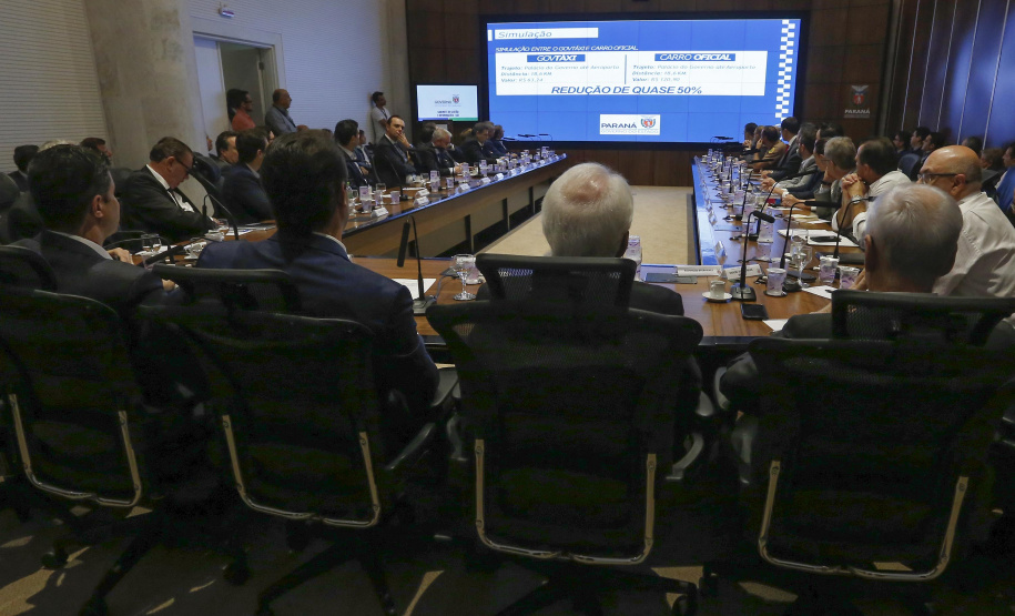 Governador Carlos Massa Ratinho Júnior durante reunião com a equipe de governo.Curitiba, 07-05-19.Foto: Arnaldo Alves / ANPr.