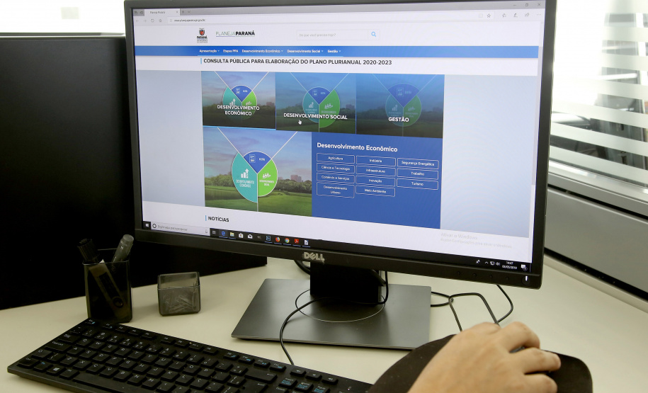 Plataforma digital permite a participação popular no planejamento do Estado. Foto: Jaelson Lucas/ANPr
