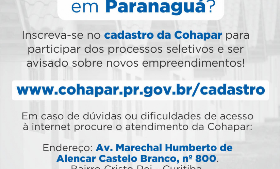 Com mais de 90% do cronograma executado, serão concluídas nos próximos dias as obras de construção de 17 casas populares da Cohapar em Paranaguá. As moradias são destinadas a famílias com renda de até seis salários mínimos, que devem se cadastrar no site www.cohapar.pr.gov.br/cadastro para participarem do processo seletivo. Foto: Divulgação/Cohapar
