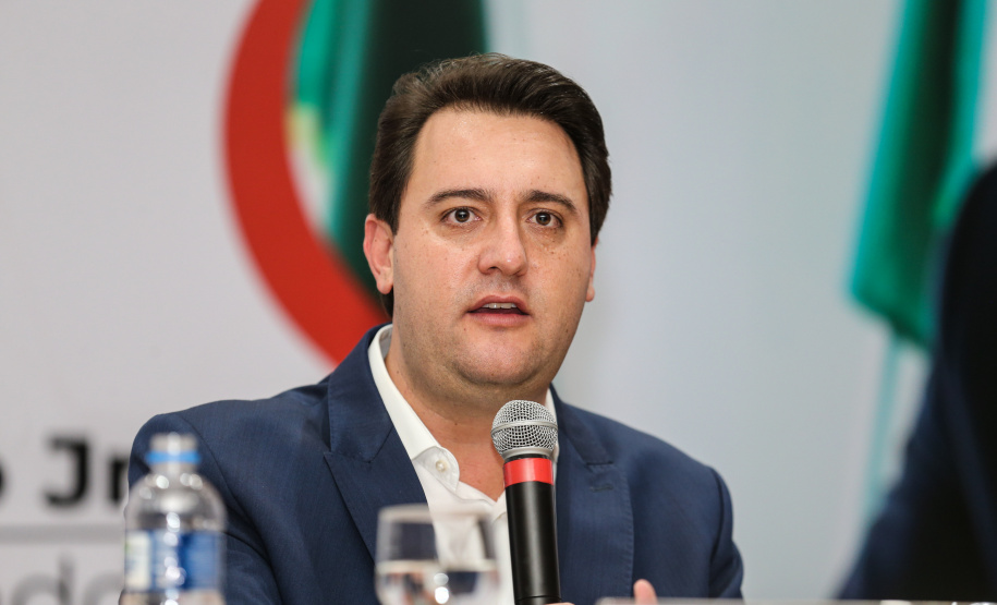 O governador Carlos Massa Ratinho Junior participa de reunião com associados do Sinduscon-PR.   Curitiba, 07/05/2019 -  Foto: Geraldo Bubniak/ANPr