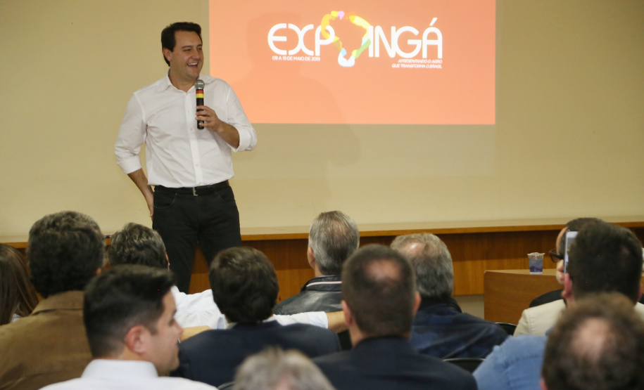 O governador Carlos Massa Ratinho Junior destacou, no ato de transferência da sede da administração estadual para Maringá, no Noroeste do Paraná, que a iniciativa visa atender as demandas da região e tornar o Governo mais acessível para a população. O município irá sediar o Poder Executivo até sexta-feira (17). Foto: José Fernando Ogura/ANPr