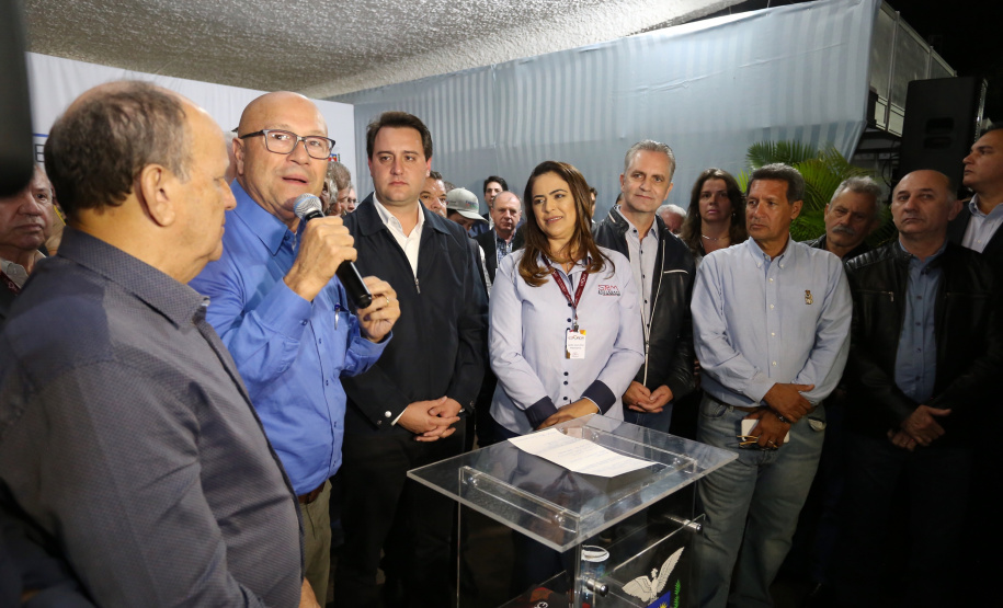 O governador Carlos Massa Ratinho Junior destacou, no ato de transferência da sede da administração estadual para Maringá, no Noroeste do Paraná, que a iniciativa visa atender as demandas da região e tornar o Governo mais acessível para a população. O município irá sediar o Poder Executivo até sexta-feira (17). Foto: José Fernando Ogura/ANPr