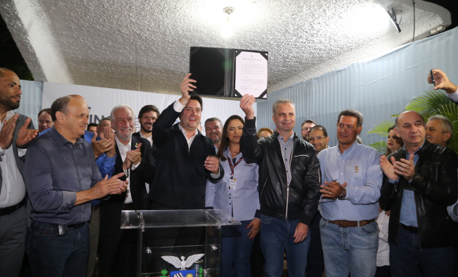 O governador Carlos Massa Ratinho Junior destacou, no ato de transferência da sede da administração estadual para Maringá, no Noroeste do Paraná, que a iniciativa visa atender as demandas da região e tornar o Governo mais acessível para a população. O município irá sediar o Poder Executivo até sexta-feira (17). Foto: Gilson Abreu/ANPr