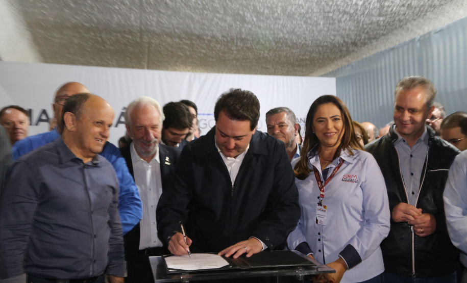 O governador Carlos Massa Ratinho Junior destacou, no ato de transferência da sede da administração estadual para Maringá, no Noroeste do Paraná, que a iniciativa visa atender as demandas da região e tornar o Governo mais acessível para a população. O município irá sediar o Poder Executivo até sexta-feira (17). Foto: Gilson Abreu/ANPr