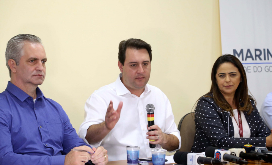 O governador Carlos Massa Ratinho Junior recebe a imprensa para entrevista coletiva, na Expoingá. Maringá,16/05/2019. FotoGilson Abreu/ANPr