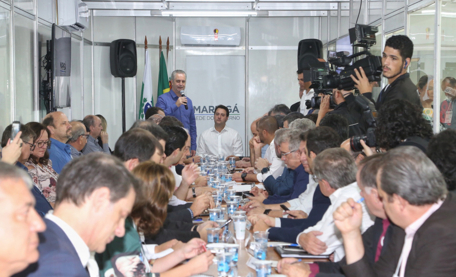 Governador Carlos Massa Ratinho Junior durante reunião com a equipe de governo, na Expoingá. Maringá 16/05/2019. Foto: Gilson Abreu