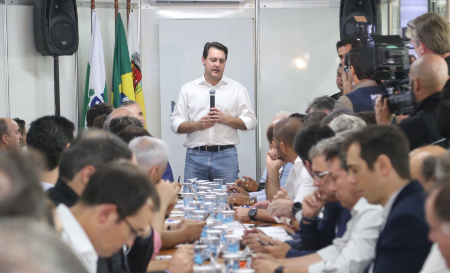 Governador Carlos Massa Ratinho Junior durante reunião com a equipe de governo, na Expoingá. Maringá 16/05/2019. Foto: Gilson Abreu