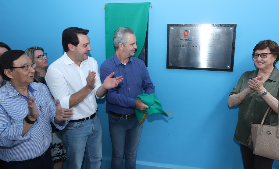 O governador Carlos Massa Ratinho Junior também inaugurou nesta quinta-feira (16) o CMEI José Prestes Neto, no Jardim Alvorada, em Maringá. O prédio de 3 mil metros quadrados tem capacidade para até 500 alunos do berçário ao 5° ano.Foto Rodrigo Felix Leal/ANPr