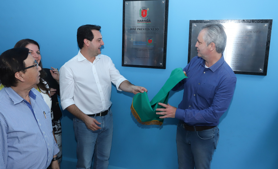 O governador Carlos Massa Ratinho Junior também inaugurou nesta quinta-feira (16) o CMEI José Prestes Neto, no Jardim Alvorada, em Maringá. O prédio de 3 mil metros quadrados tem capacidade para até 500 alunos do berçário ao 5° ano.Foto Rodrigo Felix Leal/ANPr