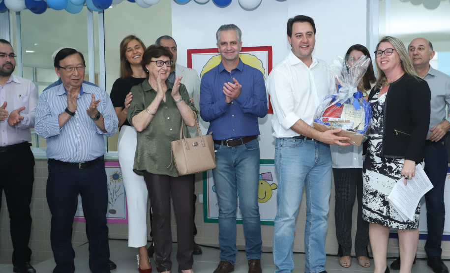 O governador Carlos Massa Ratinho Junior também inaugurou nesta quinta-feira (16) o CMEI José Prestes Neto, no Jardim Alvorada, em Maringá. O prédio de 3 mil metros quadrados tem capacidade para até 500 alunos do berçário ao 5° ano.Foto Rodrigo Felix Leal/ANPr