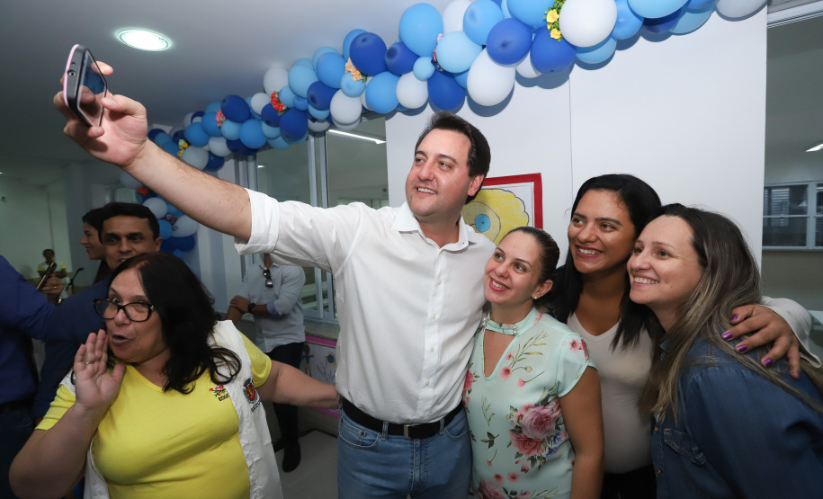 O governador Carlos Massa Ratinho Junior também inaugurou nesta quinta-feira (16) o CMEI José Prestes Neto, no Jardim Alvorada, em Maringá. O prédio de 3 mil metros quadrados tem capacidade para até 500 alunos do berçário ao 5° ano.Foto Rodrigo Felix Leal/ANPr