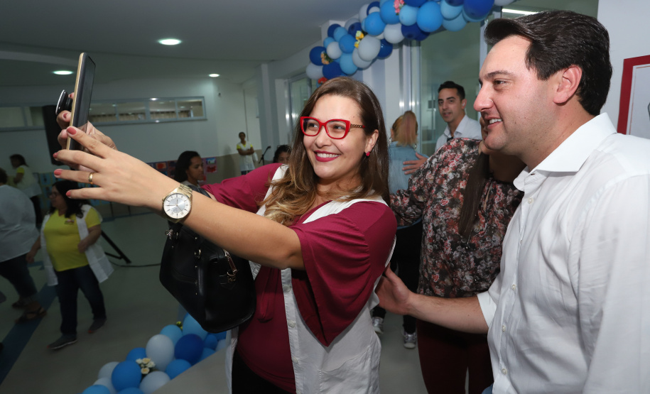 O governador Carlos Massa Ratinho Junior também inaugurou nesta quinta-feira (16) o CMEI José Prestes Neto, no Jardim Alvorada, em Maringá. O prédio de 3 mil metros quadrados tem capacidade para até 500 alunos do berçário ao 5° ano.Foto Rodrigo Felix Leal/ANPr