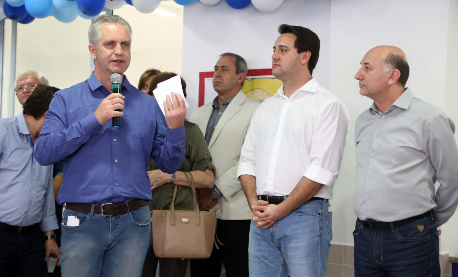 O governador Carlos Massa Ratinho Junior também inaugurou nesta quinta-feira (16) o CMEI José Prestes Neto, no Jardim Alvorada, em Maringá. O prédio de 3 mil metros quadrados tem capacidade para até 500 alunos do berçário ao 5° ano.Foto Gilson Abreu/ANPr