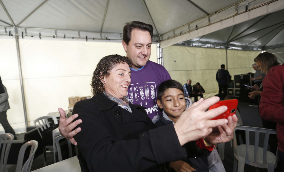 O governador Carlos Massa Ratinho Junior participa da Marcha para Jesus.Curitiba, 18-05-19Foto: Arnaldo Alves