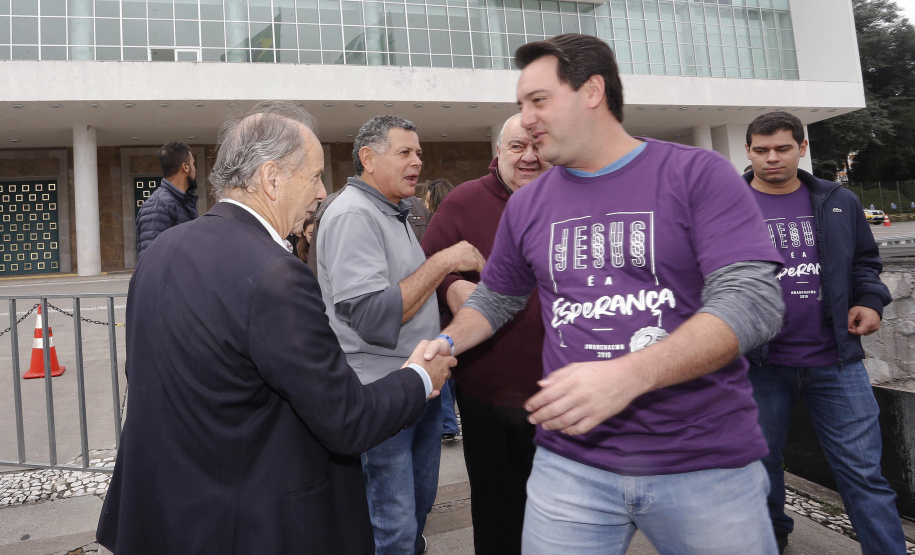 O governador Carlos Massa Ratinho Junior participa da Marcha para Jesus.Curitiba, 18-05-19Foto: Arnaldo Alves