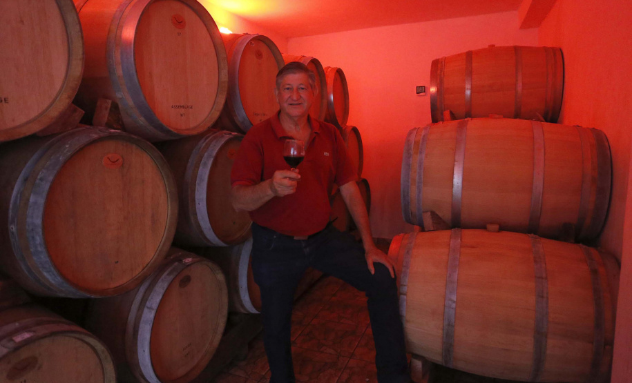 Vinícula Araucária, em São José dos Pinhais. N/F: Renato Adur, proprietário da vinícula.São José dos Pinhais, 26-04-19.Foro: Arnaldo Alves / ANPr.