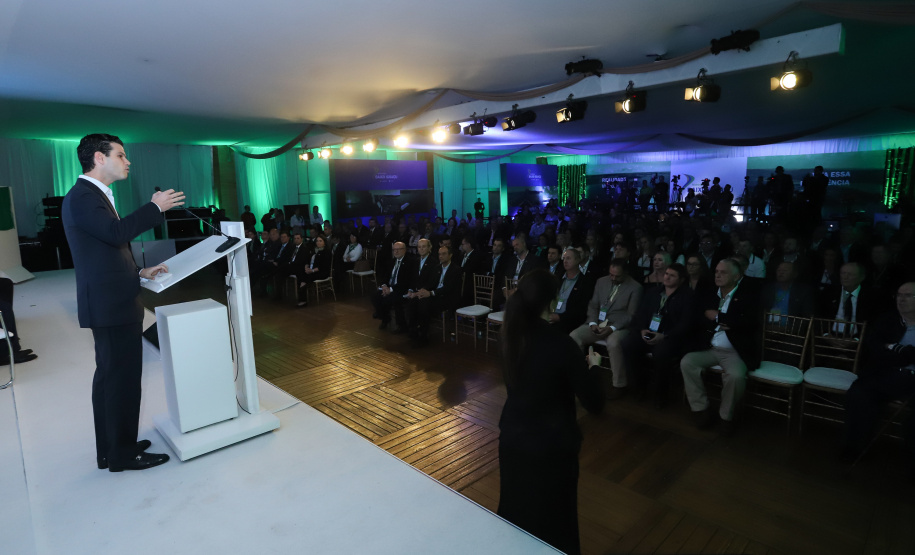 A Usina Hidrelétrica Baixo Iguaçu, último aproveitamento energético do Rio Iguaçu, foi inaugurada nesta quinta-feira (23) em Capanema, no Sudoeste do Estado. O empreendimento foi construído por um consórcio formado pela Copel e a Neonergia e recebeu investimento de R$ 2,3 bilhões. Foto: Rodrigo Felix Leal/ANPr