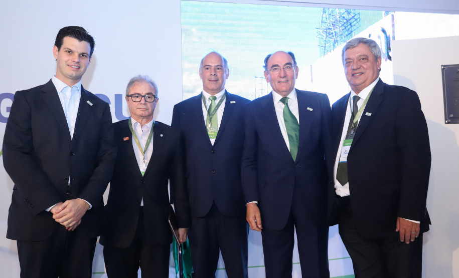 A Usina Hidrelétrica Baixo Iguaçu, último aproveitamento energético do Rio Iguaçu, foi inaugurada nesta quinta-feira (23) em Capanema, no Sudoeste do Estado. O empreendimento foi construído por um consórcio formado pela Copel e a Neonergia e recebeu investimento de R$ 2,3 bilhões. Foto: Rodrigo Felix Leal/ANPr