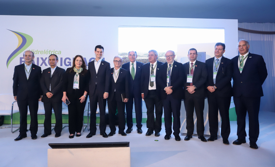 A Usina Hidrelétrica Baixo Iguaçu, último aproveitamento energético do Rio Iguaçu, foi inaugurada nesta quinta-feira (23) em Capanema, no Sudoeste do Estado. O empreendimento foi construído por um consórcio formado pela Copel e a Neonergia e recebeu investimento de R$ 2,3 bilhões. Foto: Rodrigo Felix Leal/ANPr