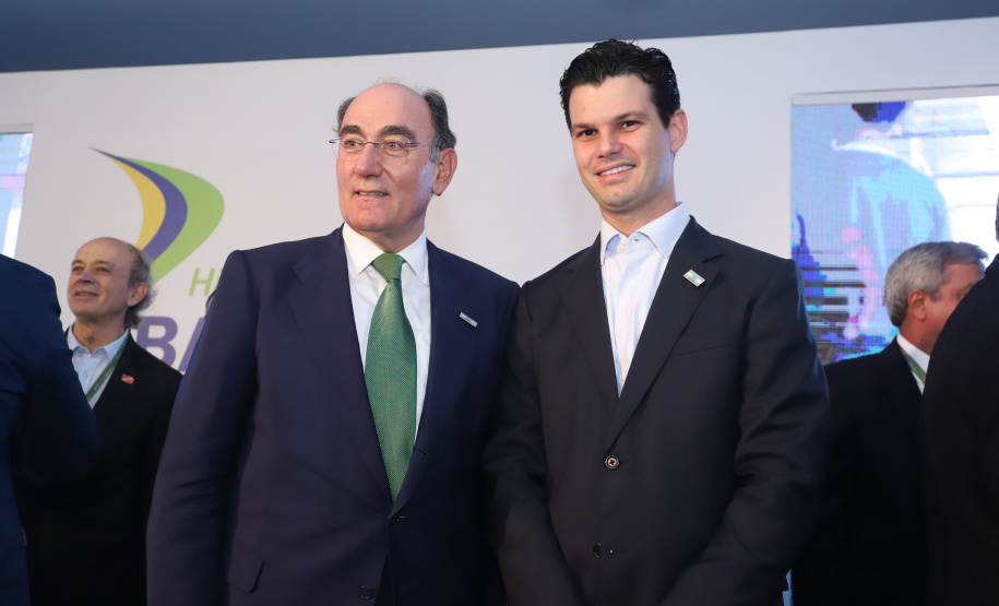 A Usina Hidrelétrica Baixo Iguaçu, último aproveitamento energético do Rio Iguaçu, foi inaugurada nesta quinta-feira (23) em Capanema, no Sudoeste do Estado. O empreendimento foi construído por um consórcio formado pela Copel e a Neonergia e recebeu investimento de R$ 2,3 bilhões. Foto: Rodrigo Felix Leal/ANPr