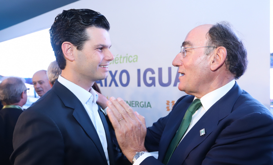 A Usina Hidrelétrica Baixo Iguaçu, último aproveitamento energético do Rio Iguaçu, foi inaugurada nesta quinta-feira (23) em Capanema, no Sudoeste do Estado. O empreendimento foi construído por um consórcio formado pela Copel e a Neonergia e recebeu investimento de R$ 2,3 bilhões. Foto: Rodrigo Felix Leal/ANPr